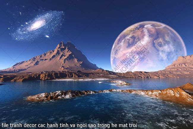file tranh decor cac hanh tinh va ngoi sao trong he mat troi